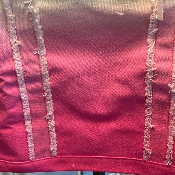 Victoria's Secret Pink to Fuchsia Ombre Extra Large Canvas Tote - Picture 5 of 11